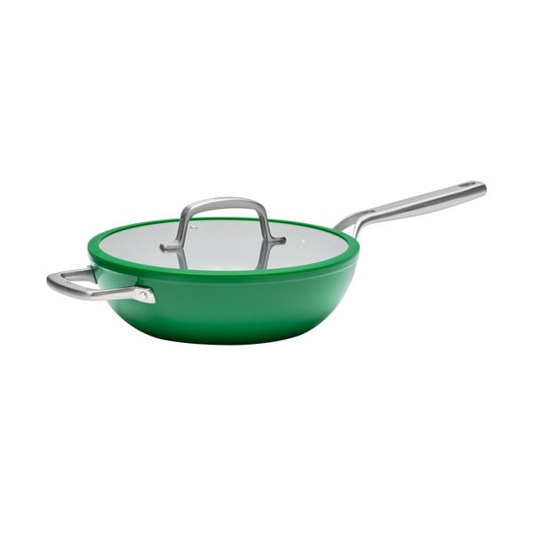 Tigaie tip wok cu capac/cu suprafață ceramică ø 28 cm Meda 3.0 – FABINI