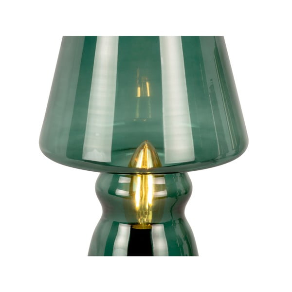 Veioză din sticlă Leitmotiv Glass, înălțime 25 cm, verde închis-image-4