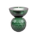 Sfeșnic din sticlă verde Crystal Art - PT LIVING