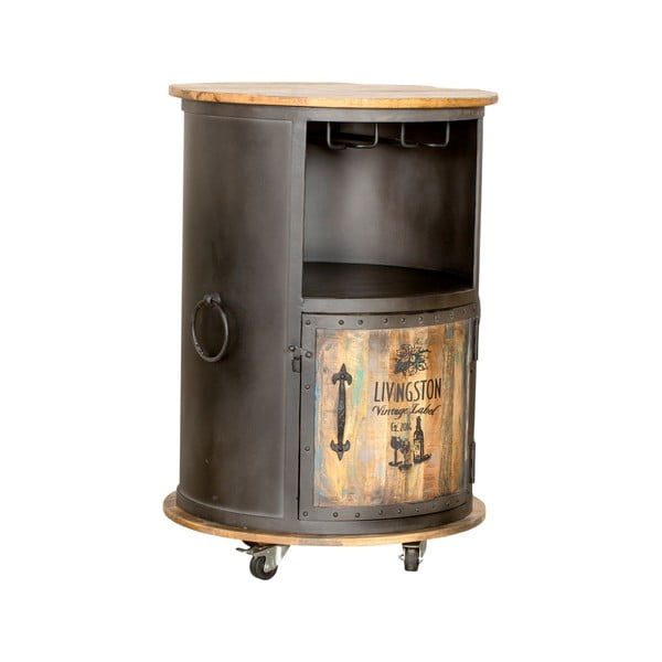 Dulap vinotecă negru din metal număr sticle 9, 60x85 cm Luni – Interia Home & Living-image-2