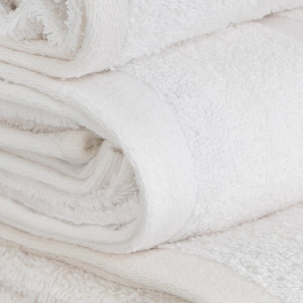 Prosop alb din bumbac din frotir 30x50 cm Simple – Casa Selección-image-3