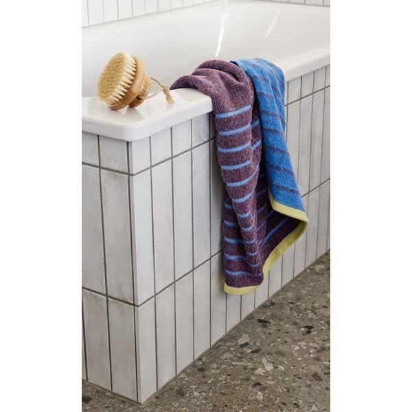 Prosop din bumbac Hübsch Dora, 50 x 100 cm, albastru - violet-image-1