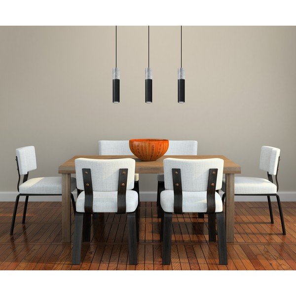 Lustră Sollux Edo, lungime 40 cm, negru-gri-image-4