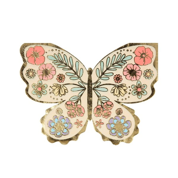 Șervețele 16 buc. din hârtie Floral Butterfly – Meri Meri