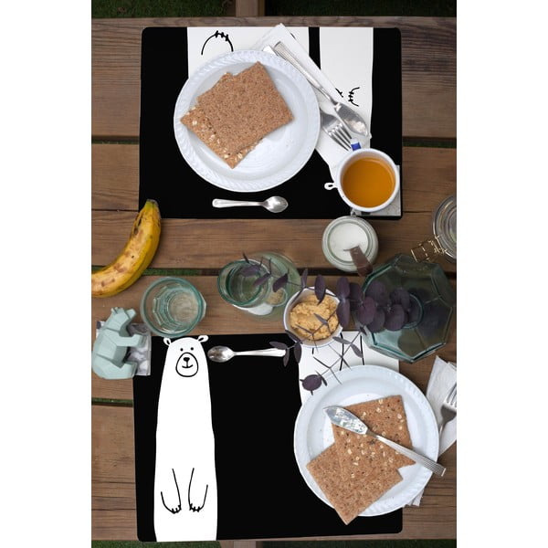 Set 2 suporturi pentru farfurie Madre Selva Bears-image-1