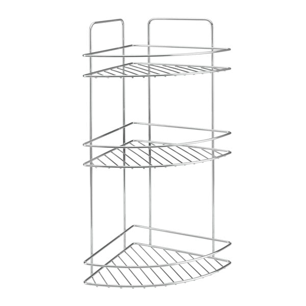 Raft pentru baie argintiu lucios din oțel Luxy – Metaltex