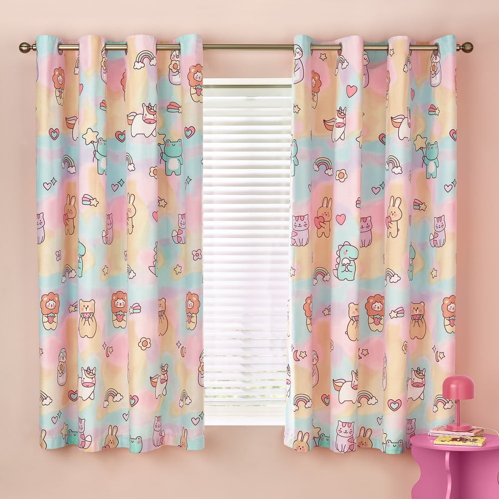 Draperii pentru copii roz 2 buc. 168x183 cm Forever Together – Catherine Lansfield