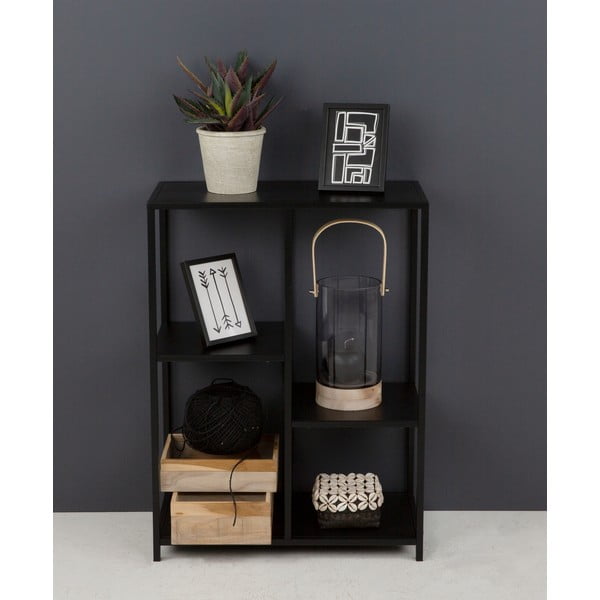 Raft metalic Canett Lite, înălțime 81 cm, negru-image-1