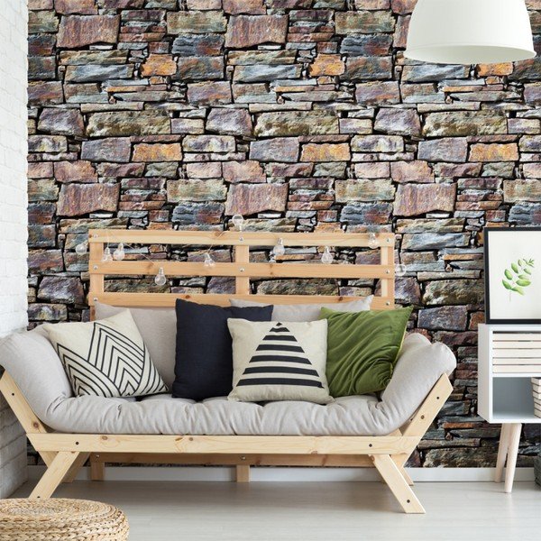 Autocolant pentru perete Ambiance Wall Materials Stones from Roussilon, 40 x 40 cm-image-2