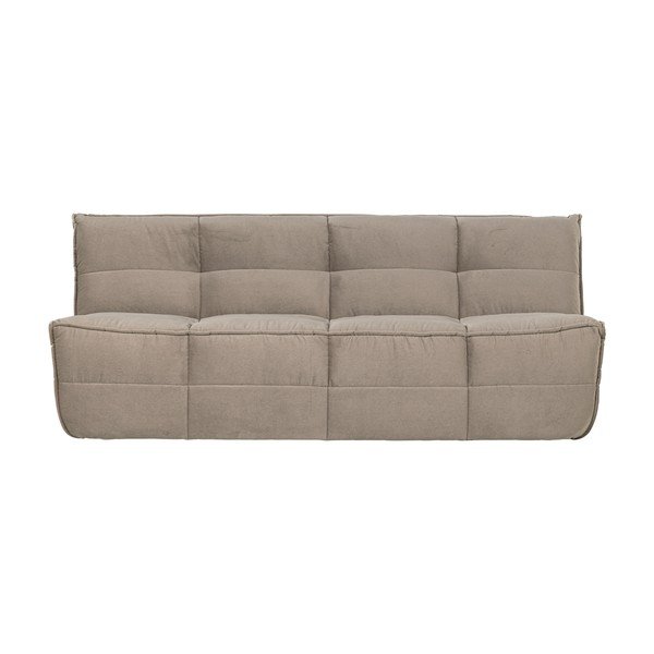 Canapea taupe cu tapițerie din catifea 204 cm Cluster – vtwonen