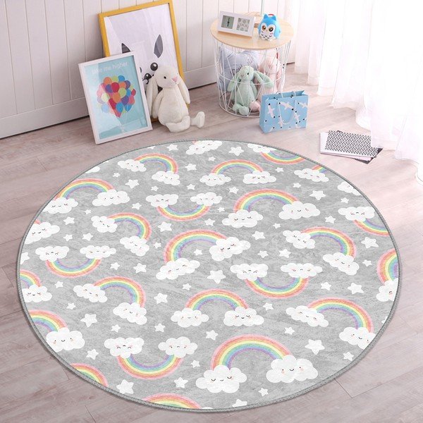 Covor pentru copii gri ø 120 cm Comfort – Mila Home-image-4