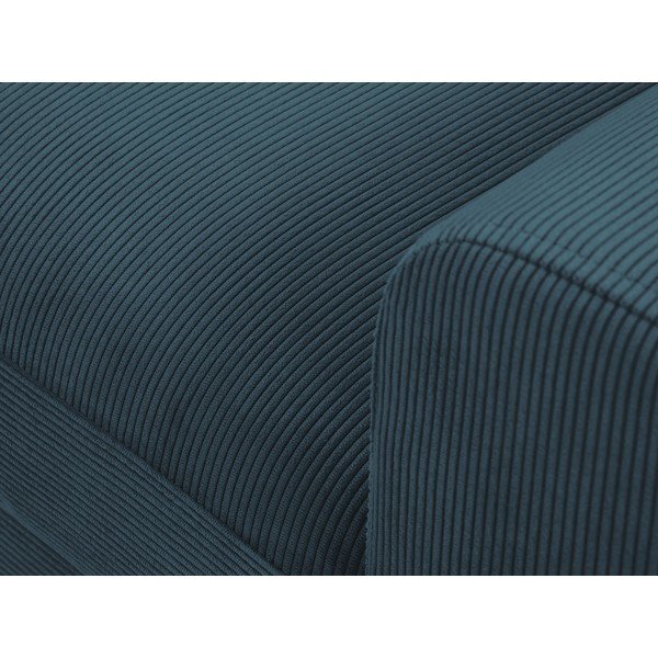 Colțar din catifea cu șezlong pe partea stângă Kooko Home Jazz, albastru închis-image-1