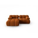 Canapea portocalie cu tapițerie din catifea 191 cm Bellis – Micadoni Home