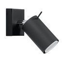 Spot negru din metal 8x8 cm Etna – Sollux