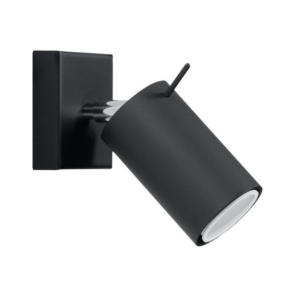 Spot negru din metal 8x8 cm Etna – Sollux