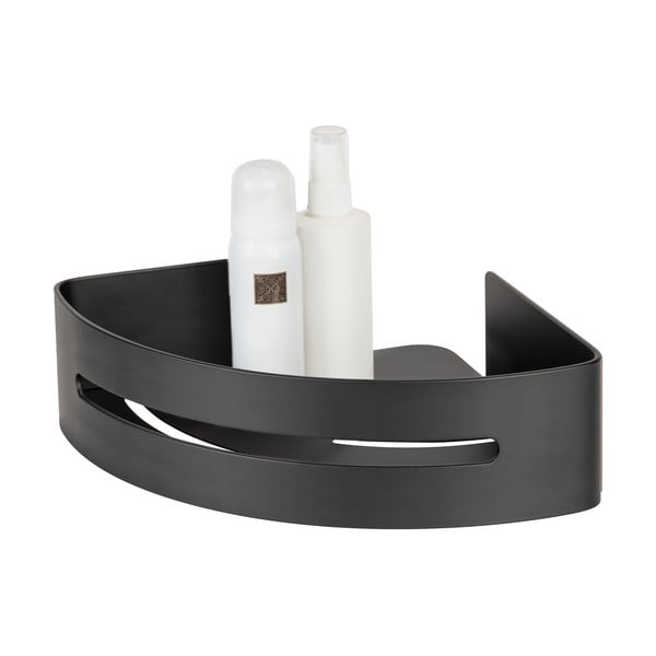 Raft pentru baie negru mat de colț autoadeziv din metal Bivio – Wenko-image-4