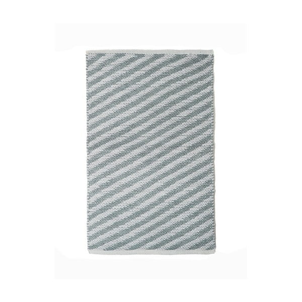 Covor din bumbac țesut manual Pipsa Diagonal, 60 x 90 cm, gri