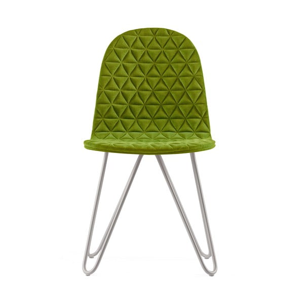 Scaun cu picioare metalice Iker Mannequin X Triangle, verde