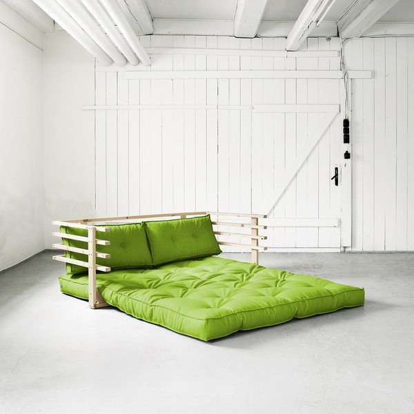 Canapea extensibilă Karup Funk Natural/Lime-image-1