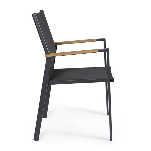 Scaune de grădină gri-antracit 4 buc. din metal Heta   – Bizzotto-image-2