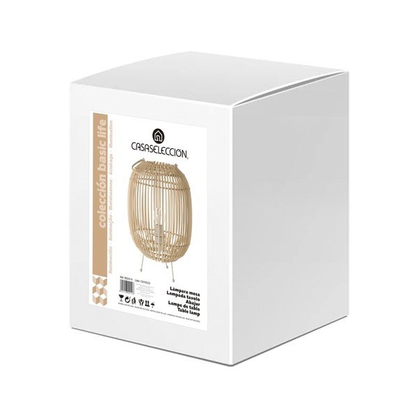 Veioză cu abajur din ratan (înălțime 30,5 cm) Natural Way – Casa Selección-image-4