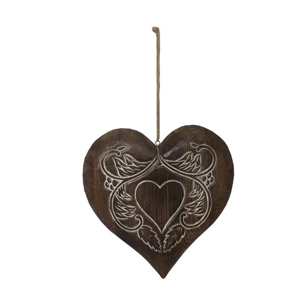 Decorațiune suspendată din lemn în formă de inimă Antic Line Wooden Heart