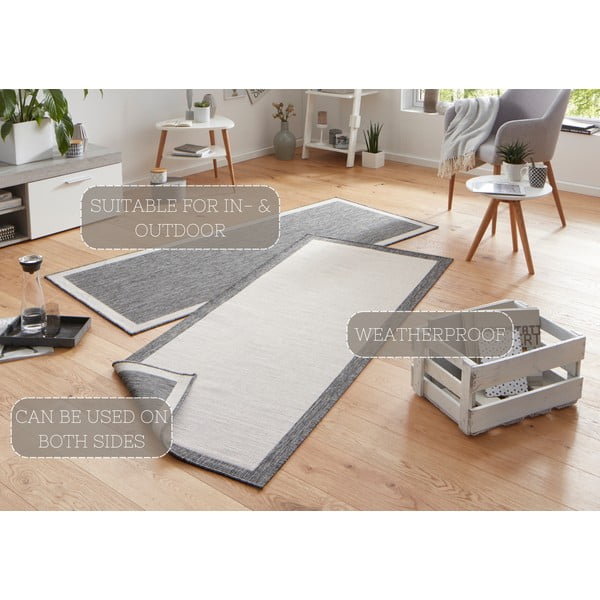 Covor adecvat pentru exterior NORTHRUGS Panama, 80 x 350 cm, gri-crem-image-2