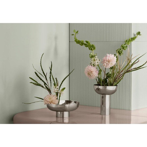 Vază argintie din oțel inoxidabil (înălțime 21 cm) Miyabi – Blomus-image-1