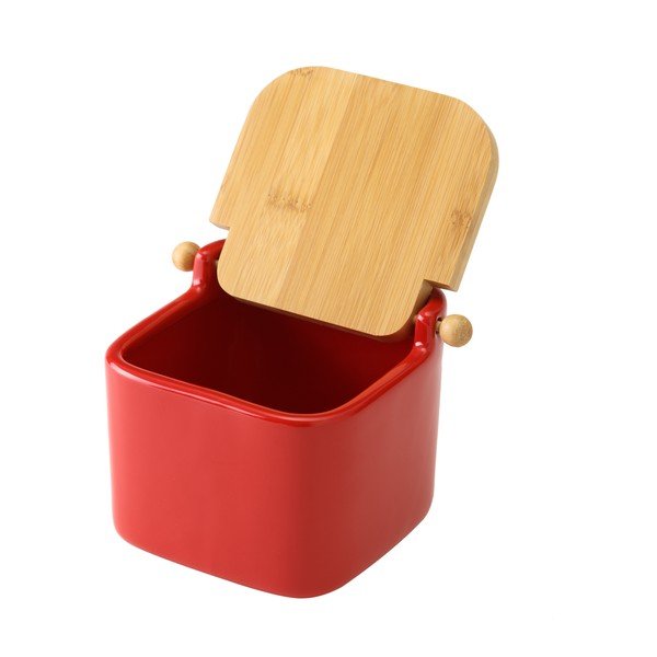 Recipient din ceramică pentru sare Unimasa, 750 ml, roșu-image-1