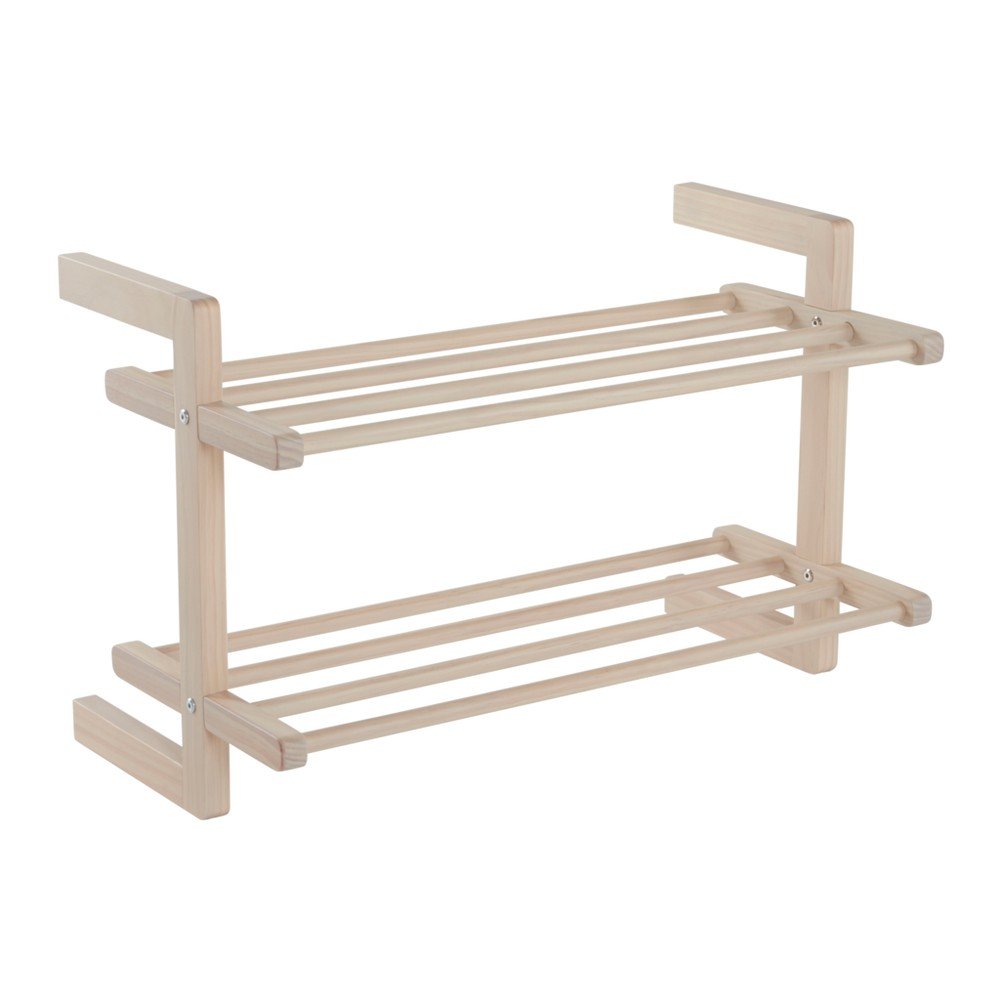 Pantofar în culoare naturală deschisă suspendat din lemn de pin 70x45x38 cm Eddison – Jotex