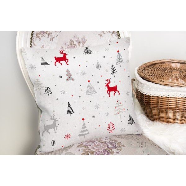 Față de pernă 43x43 cm  cu model de Crăciun Merry Christmas – Mila Home-image-1