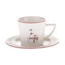 Ceașcă albă din porțelan 110 ml  cu model de Crăciun Snowman – Dakls