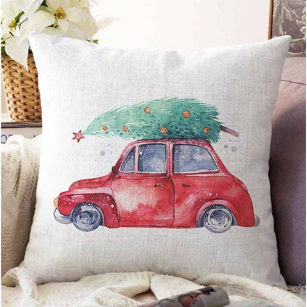 Față de pernă 43x43 cm  cu model de Crăciun Merry Christmas – Mila Home-image-1