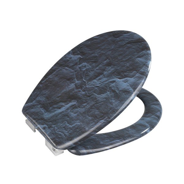Capac WC cu închidere lentă Wenko Slate Rock, 44,5 x 36,5 cm-image-2