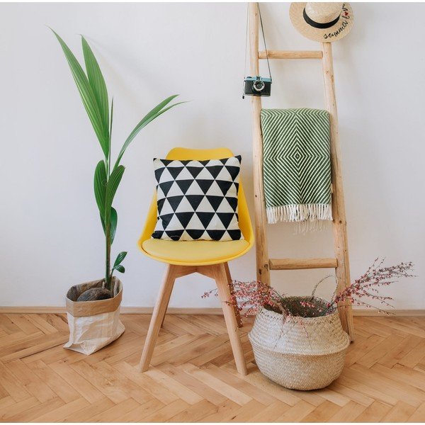 Set 2 scaune cu picioare din lemn de fag Bonami Essentials Retro, galben-image-1