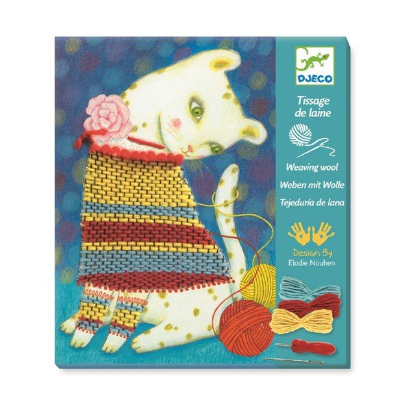 Set creativ cu imagini de brodat Djeco „Pisică”-image-3