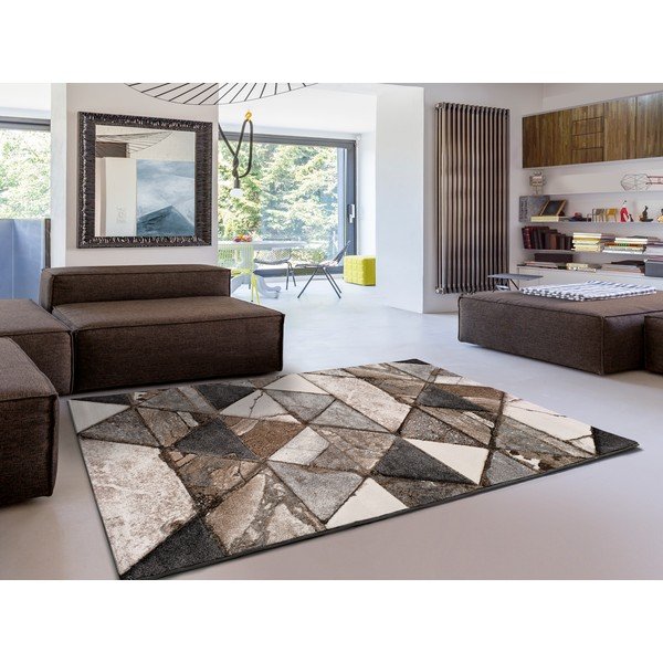 Covor Universal Istanbul Triangle, 60 x 120 cm, maro-image-1