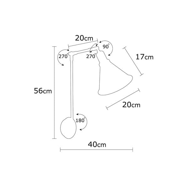 Aplică de perete neagră ø 20 cm Chicago – Opviq lights-image-4