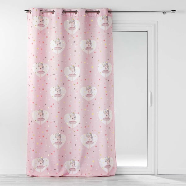 Draperie pentru copii roz 140x260 cm Petite Etoile – douceur d'intérieur