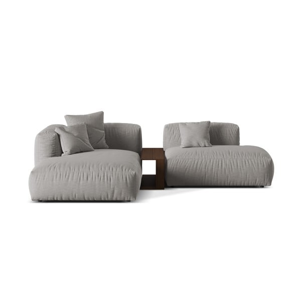 Colțar modular gri deschis (cu colț pe partea stângă ) Martina – Micadoni Home