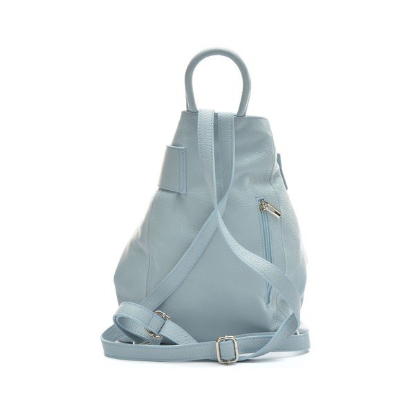 Rucsac din piele Anna Luchini Celeste, albastru-image-1