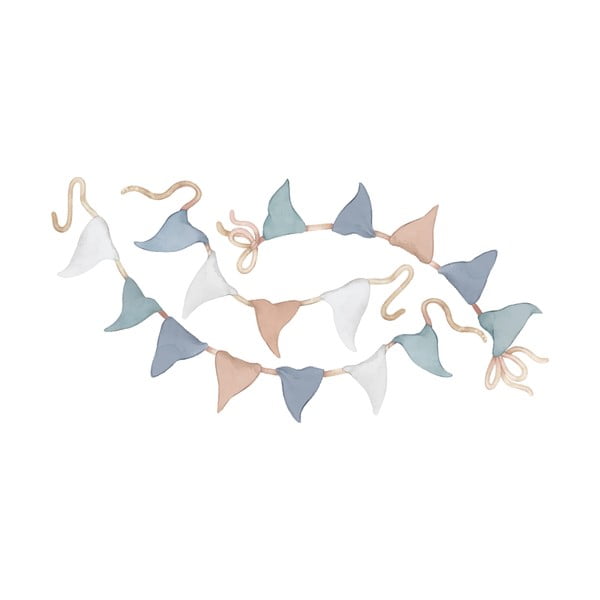 Autocolante pentru copii 3 buc. 66x33 cm Pennant Garlands – Lilipinso