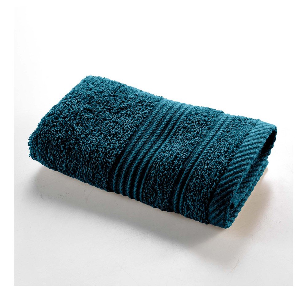 Prosop albastru închis din bumbac din frotir 30x50 cm Tendresse – douceur d'intérieur