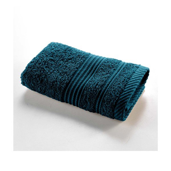 Prosop albastru închis din bumbac din frotir 30x50 cm Tendresse – douceur d'intérieur