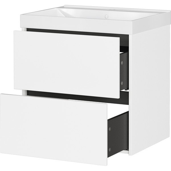 Dulap sub chiuvetă alb suspendat cu aspect mat 61x65 cm Bodera – Germania-image-4