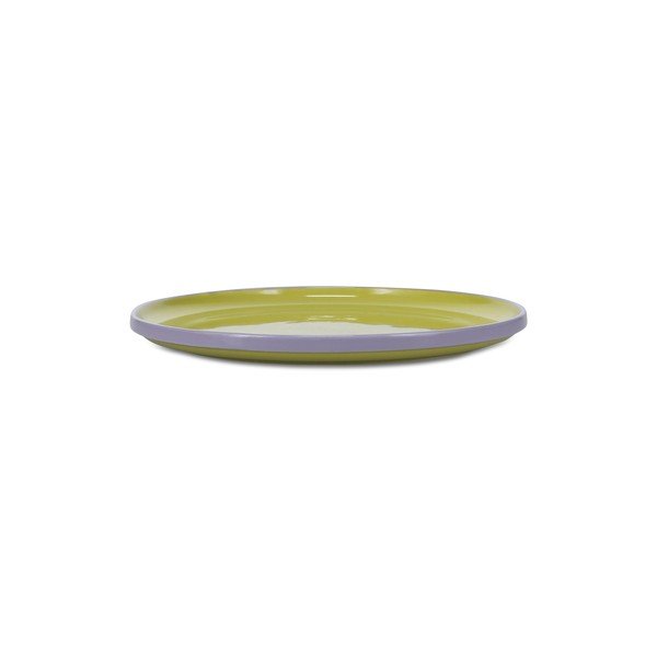 Farfurie verde/mov din gresie ø 26 cm Duo – ONA-image-3