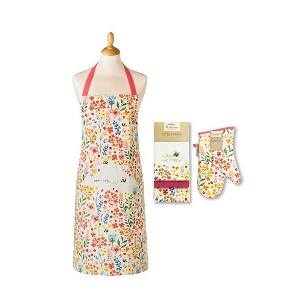 Set cu prosoape, șorț și mănușă de bucătărie 5 buc. Bee Happy – Cooksmart ®