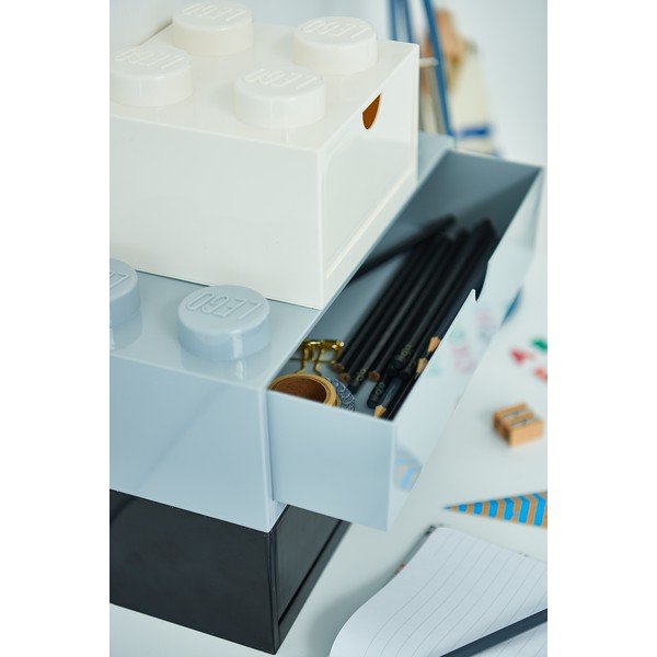 Cutie de birou cu sertar LEGO® Brick, 31,6 x 11,3 cm, gri-image-2