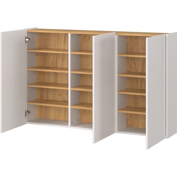 Dulap crem cu aspect de lemn de stejar 138x87x25 cm Libbiano – Germania-image-2