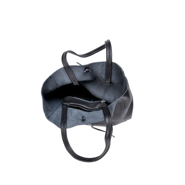 Geantă din piele Sofia Cardoni Vera, negru-image-3